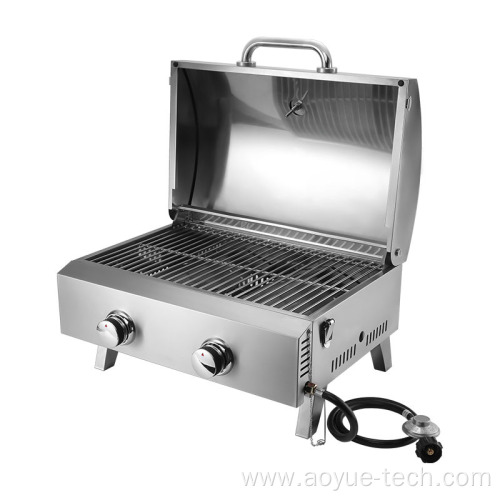 Stainless Steel Two Burners Professional Gas Barbecue
